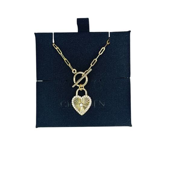 Locked Heart Gold Necklace Gold tone - Picture 2 of 5